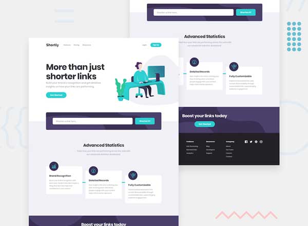 Shrink url working landing page